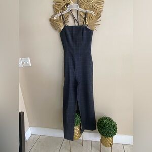 Banana Republic Black Grid Jumpsuit